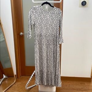 Zara black and white polka dot dress